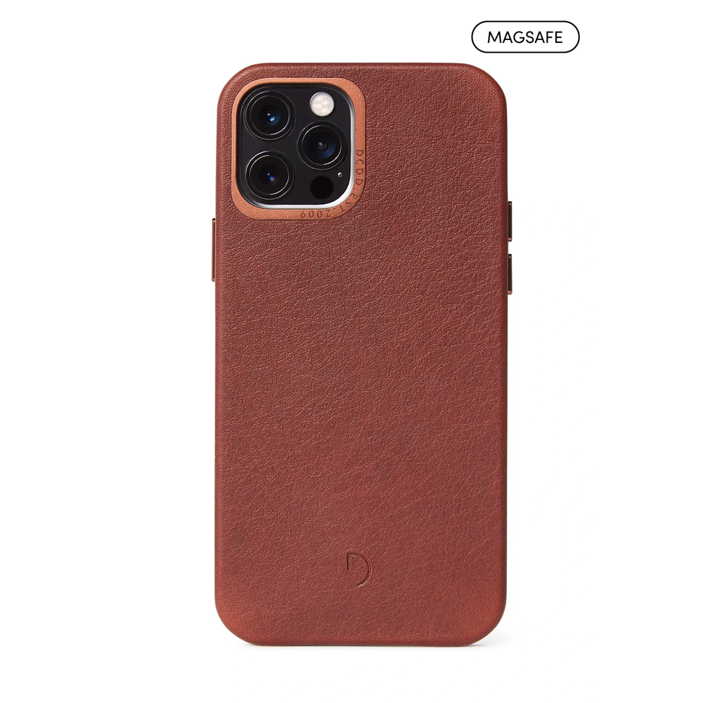 Чехол Decoded Leather Backcover - MagSafe для iPhone 12/12 Pro, кожа, коричневый