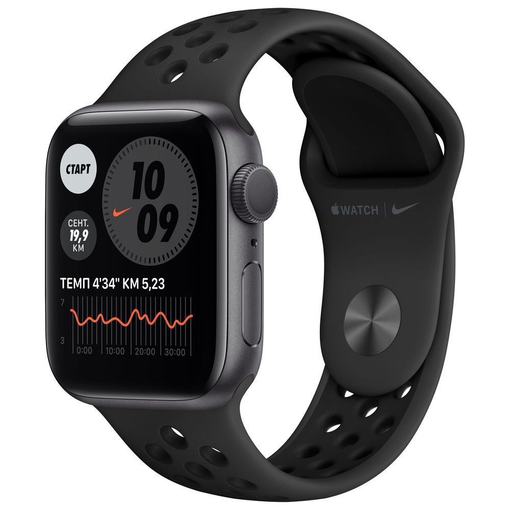 Apple Watch Nike Series 6 GPS, 40mm Space Gray Aluminium Case with Anthracite/Black Nike Sport Band 