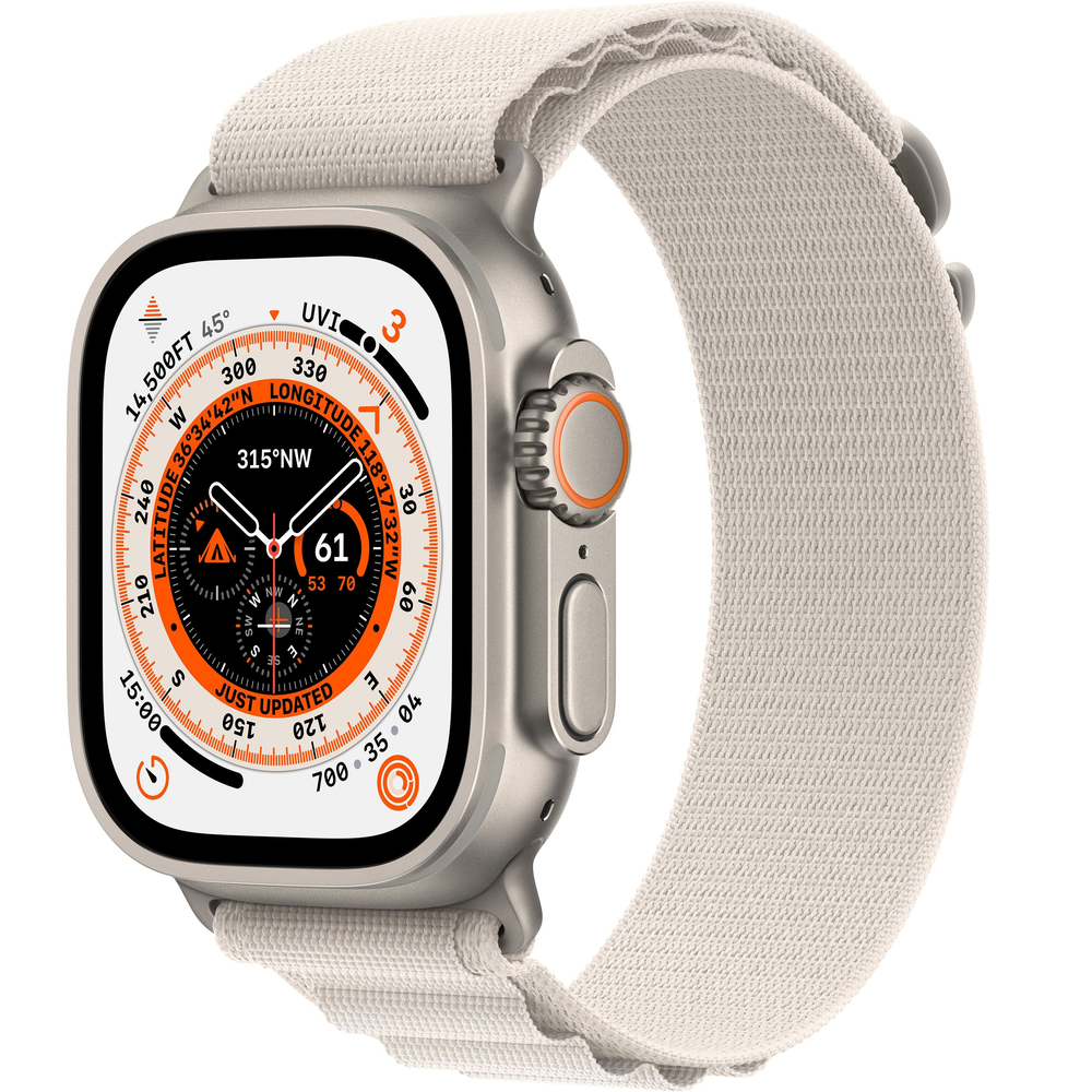 Apple Watch Ultra GPS + Cellular, 49 мм, корпус из титана, ремешок Alpine цвета «сияющая звезда» Apple Watch Ultra GPS + Cellular, 49 мм, корпус из титана, ремешок Alpine цвета «сияющая звезда»