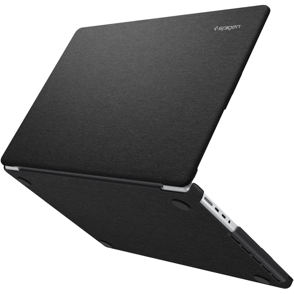  Чехол SPIGEN Urban fit macbook pro 16 2021-2022 black пластик/ ткань черный