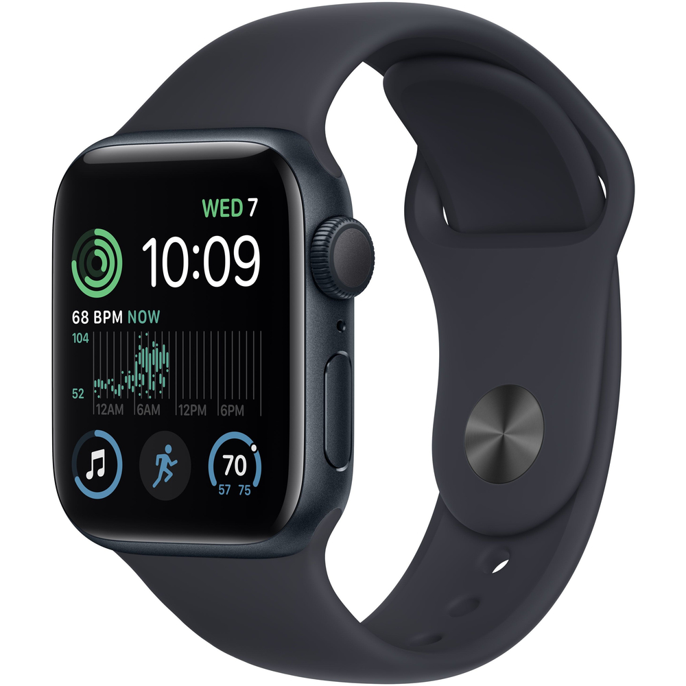 Часы Apple Watch SE 2022 GPS 40мм,корпус из алюминия темная ночь + ремешок Черный