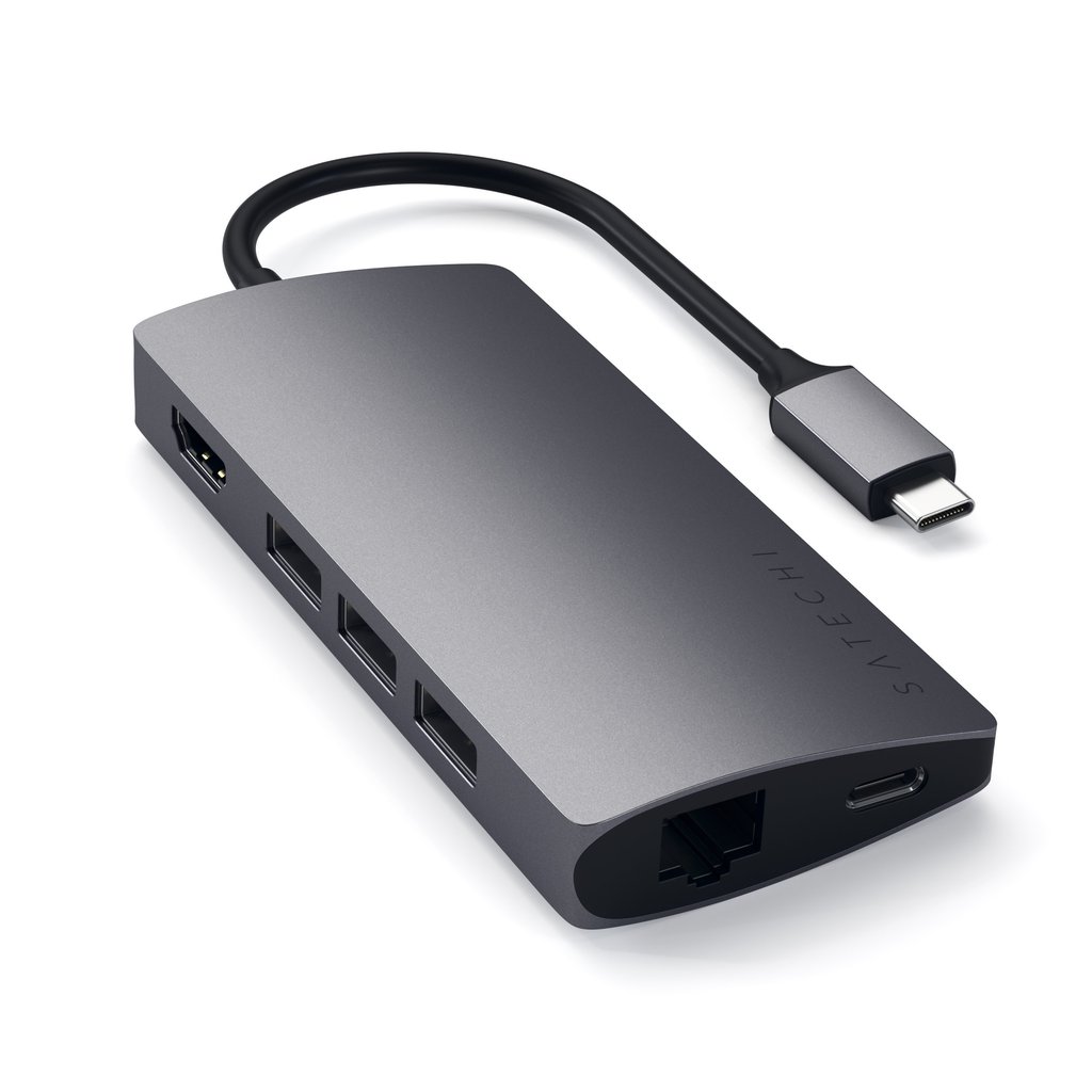 USB-концентратор Satechi Aluminum Multi-PortAdapter V2. Интерфейс USB-C. Цвет серый космос