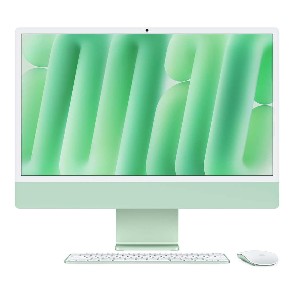 Apple iMac 24" Retina 4,5K, M4 (8C CPU, 8C GPU, 2024), 16 ГБ, 256 ГБ SSD, зеленый