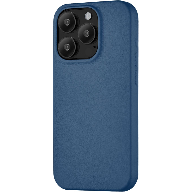 CS305DB61PCP-I23M Чехол защитный uBear Capital Leather Case, iPhone 15 Pro, MagSafe, тёмно-синий