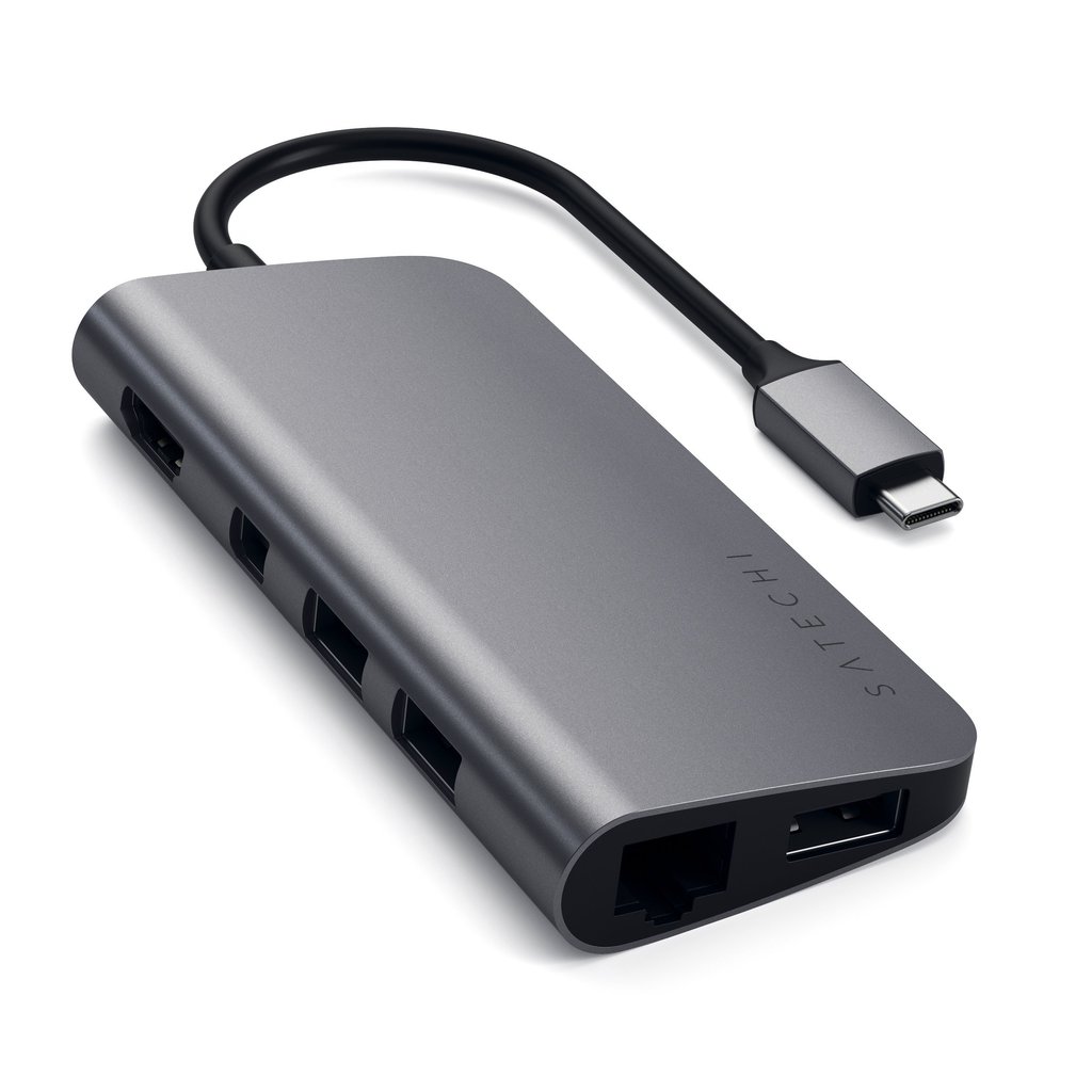 USB адаптер Satechi Aluminium Type-C Multimedia Adapter.Цвет серый космос.
