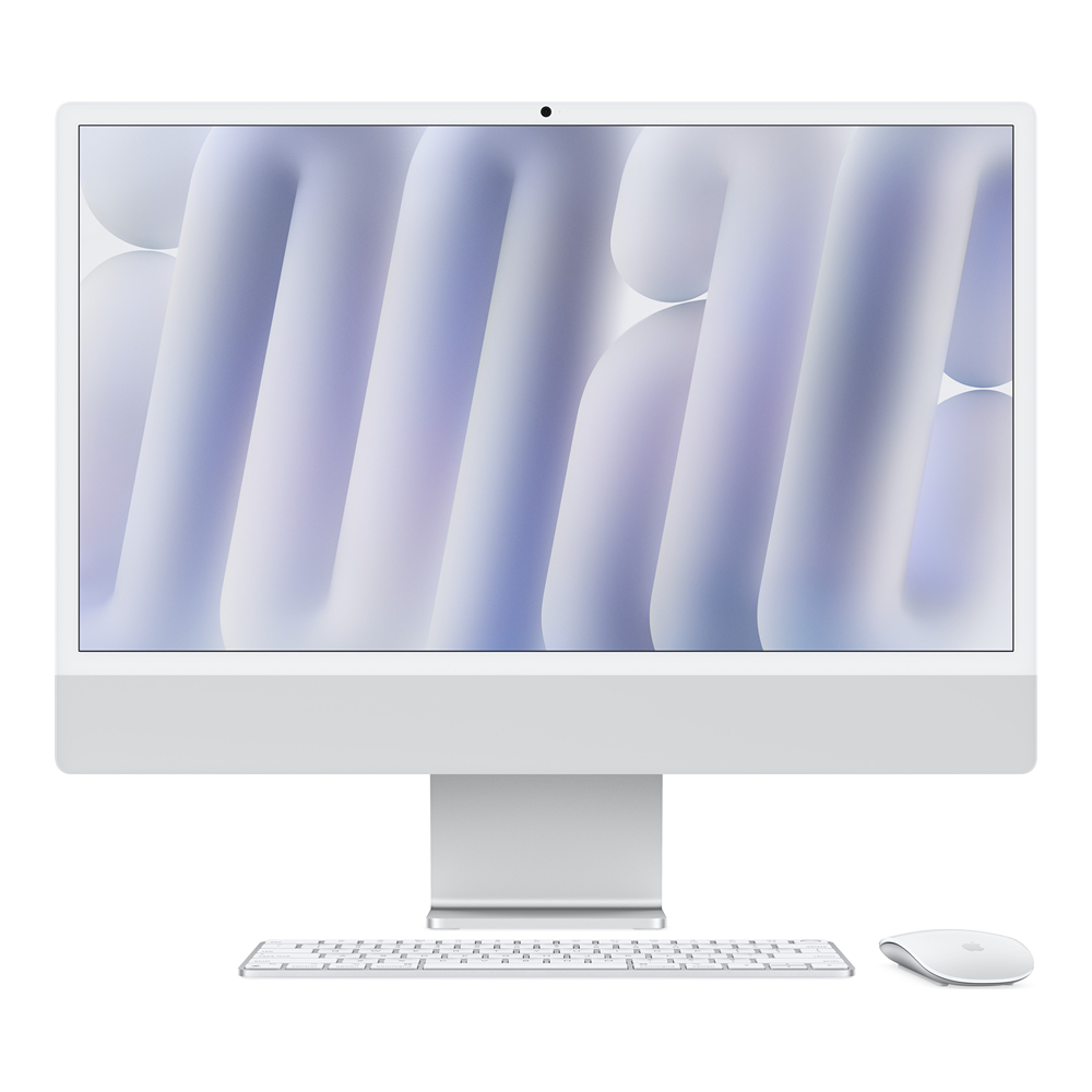 Apple iMac 24" Retina 4,5K, M4 (10C CPU, 10C GPU, 2024), 24 ГБ, 512 ГБ SSD, серебристый
