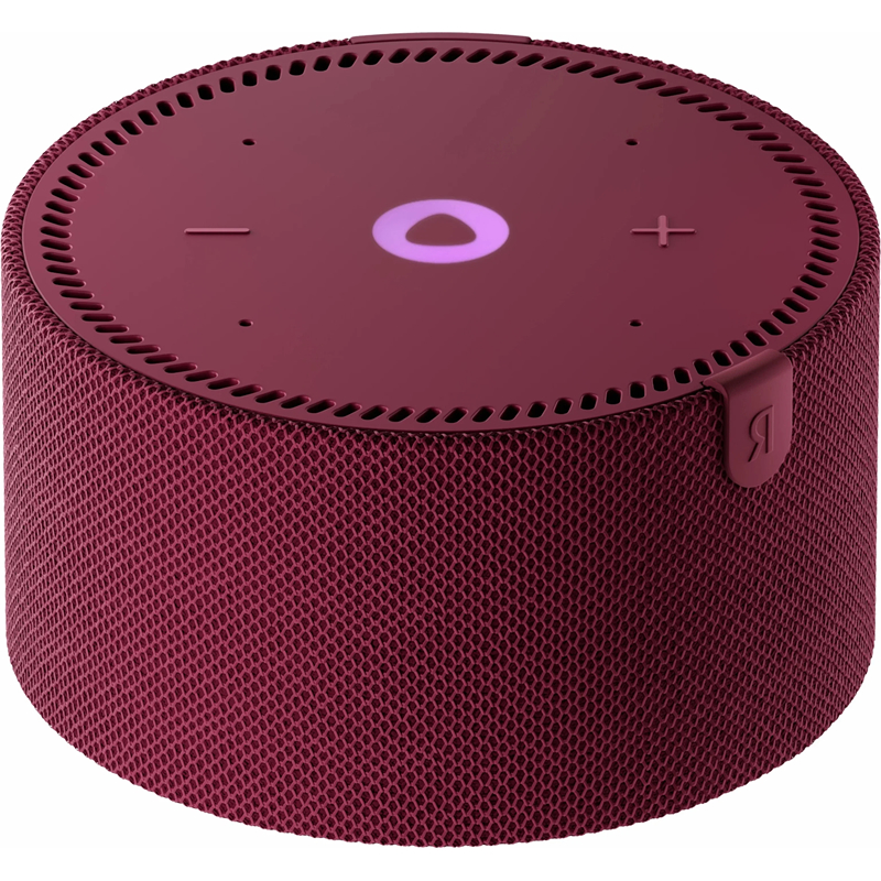 Умная колонка ЯНДЕКС Станция Мини без часов, 10Вт, с Алисой, красный гранат [yndx-00021r] 