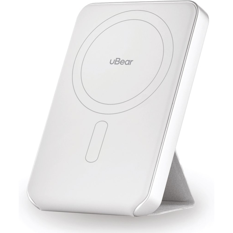 PB09LG5000-PDM Внешний аккум. uBear Backup Magnetic Power bank 5000mAh, PD20W, цвет: светло-серый