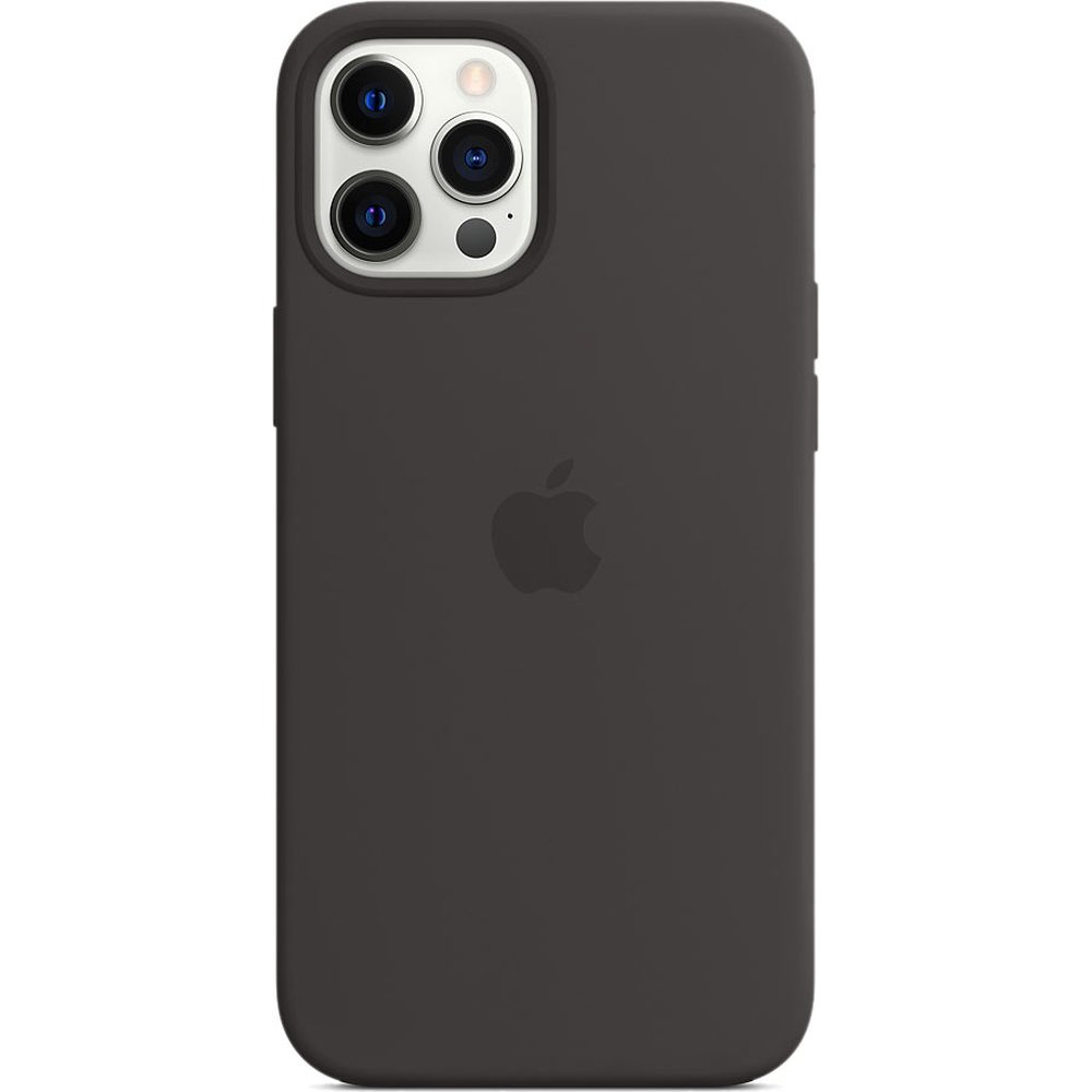 Чехол Apple MagSafe для iPhone 12 Pro Max, силикон, чёрный