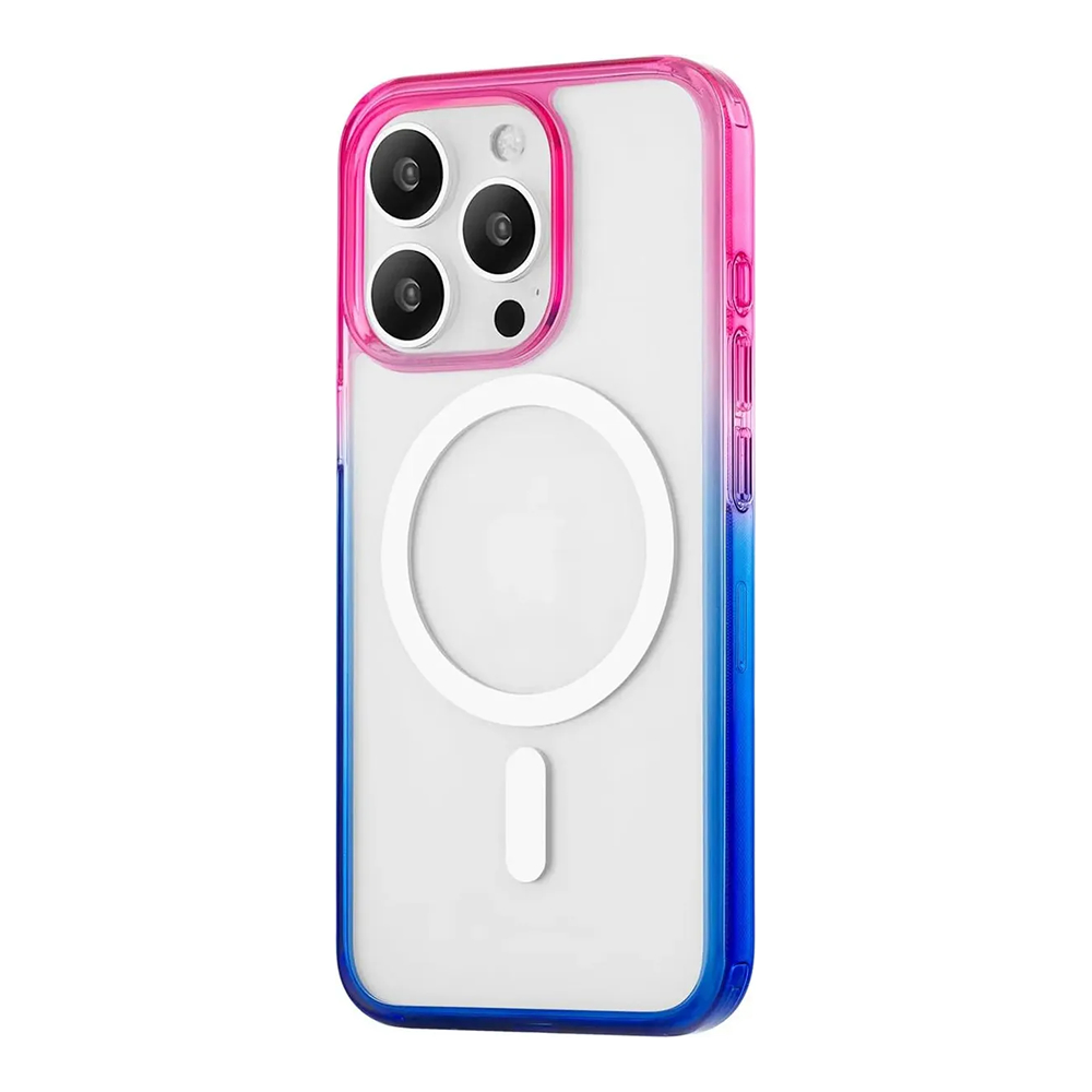 Чехол защитный uBear Fusion Mag Case iPhone 16 Pro Max, сине-розовый