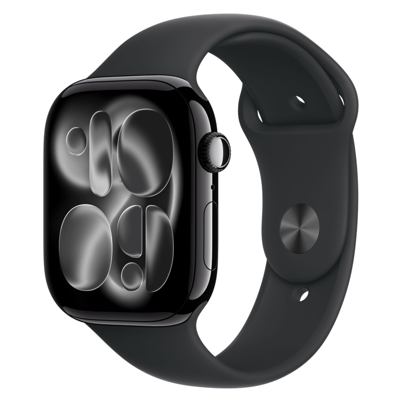Умные часы AppleWatch Series 11, 46 mm, Jet Black Aluminum Black Sport Band M/L