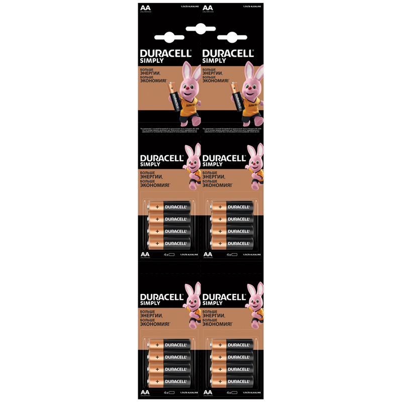 DURACELL Simply AA 4x4шт отр.наб HBDC CN