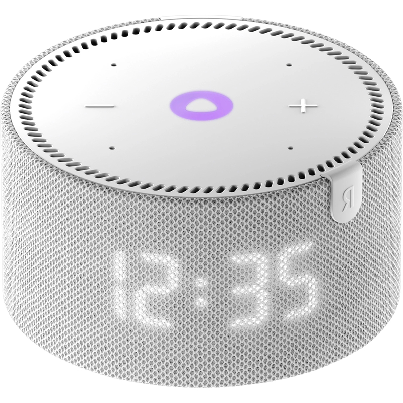 Умная колонка ЯНДЕКС Станция Мини с часами, 10Вт, с Алисой, серый опал [yndx-00020g] 