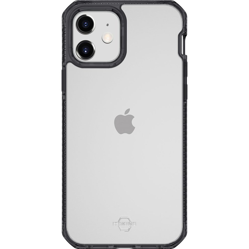Чехол-накладка ITSKINS HYBRID CLEAR для Apple iPhone 12 mini  (5.4) черный/прозрачный
