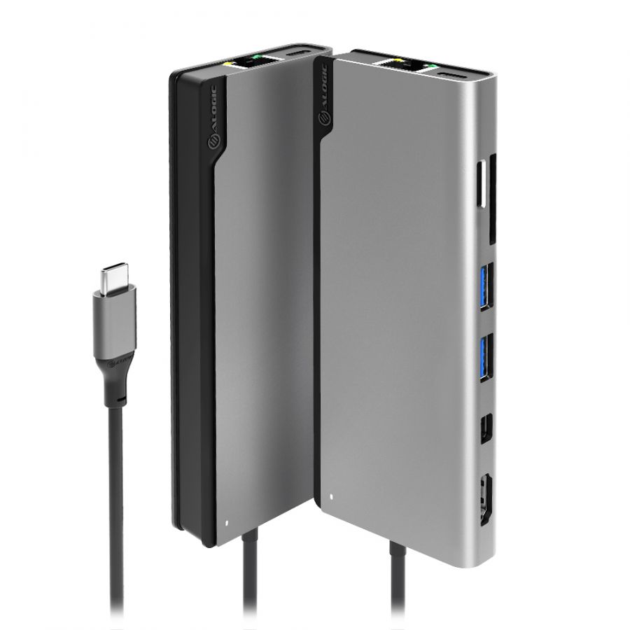 Адаптер ALOGIC USB-C Dock PLUS with Power Delivery, серый космос