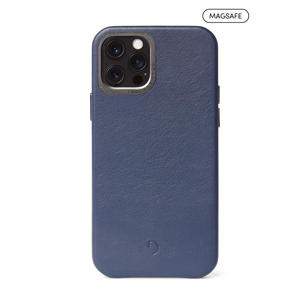 Чехол Decoded Leather Backcover - MagSafe для iPhone 12/12 Pro, кожа, синий