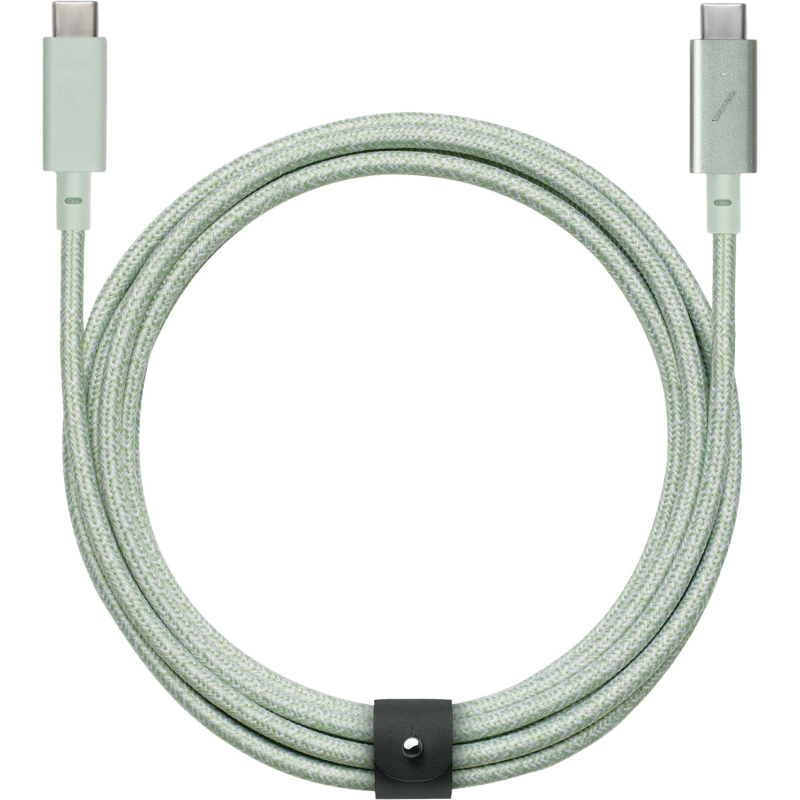 BELT-C-GRN-2-NP BELT CABLE TYPE-C, кабель зарядный USB-C/USB-C,  60W, длина 1,2 м., цвет: зелёный