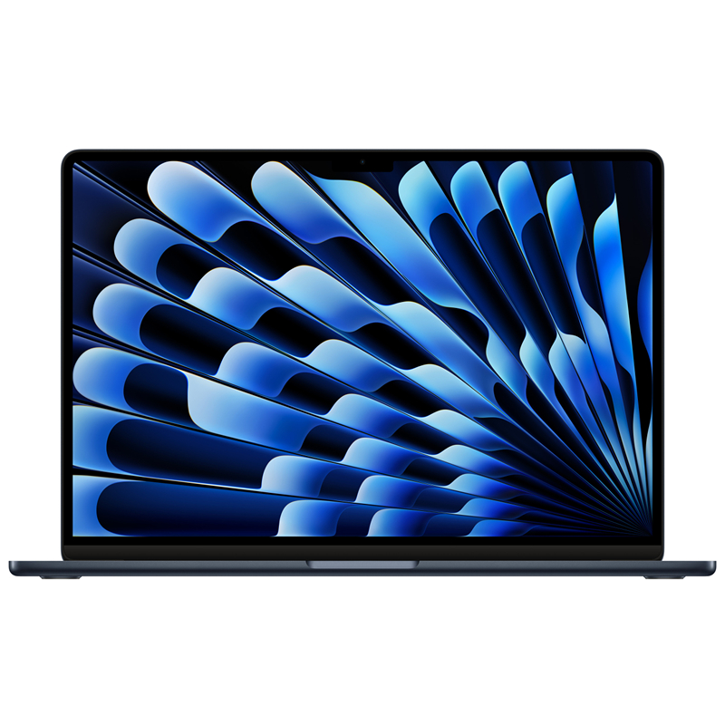 Apple MacBook Air 15" (M3, 8C CPU/10C GPU, 2024), 16 ГБ, 256 ГБ SSD, «полуночный черный»