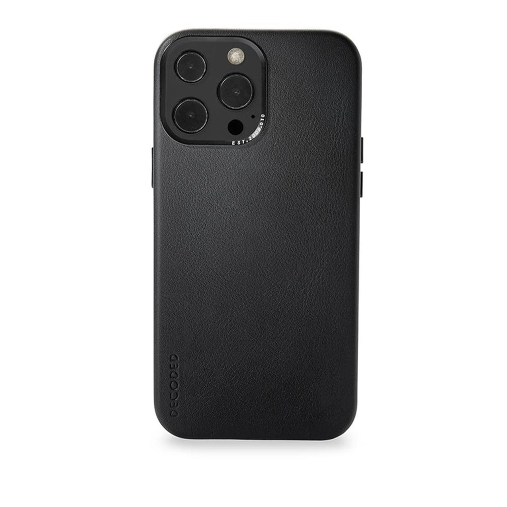 Чехол Decoded Leather Backcover - MagSafe для iPhone 13 Pro Max, кожа, черный