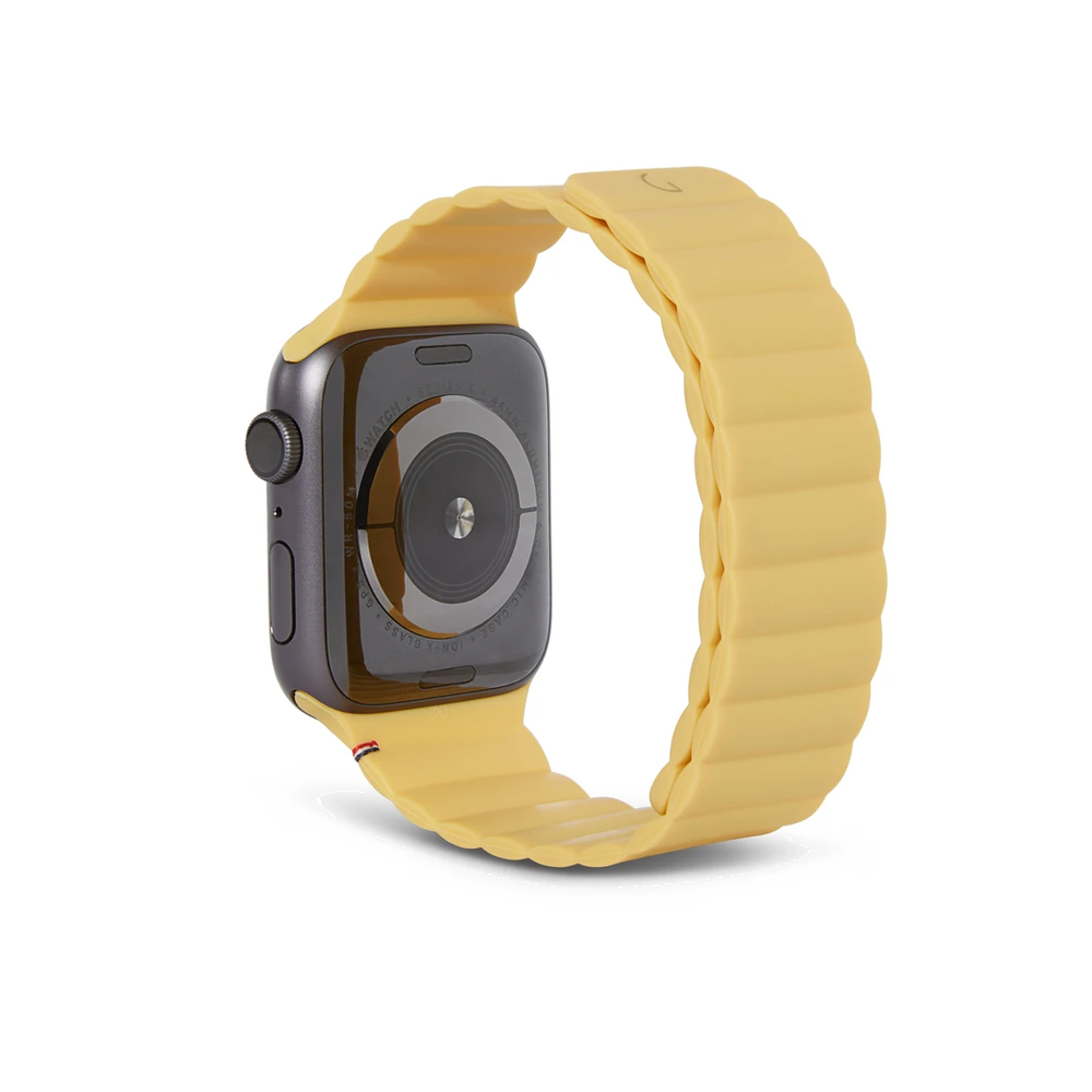  Ремешок Decoded Sillicone Magnetic Traction Strap для Apple Watch 6/SE/5/4 (44mm) сил.свет-оранж.