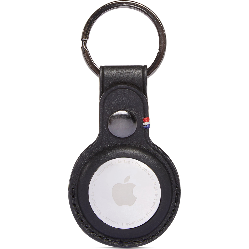 Чехол Decoded Leather Keychain для Apple AirTag, кожа, черный