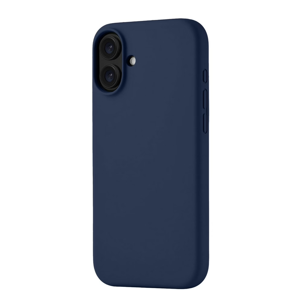 Чехол защитный uBear Touch Mag Case iPhone 16 Plus, софт-тач, темно-синий