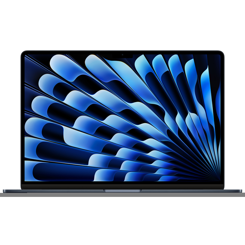 Apple MacBook Air 15" (M3, 8C CPU/10C GPU, 2024), 8 ГБ, 512 ГБ SSD, «полуночный черный»
