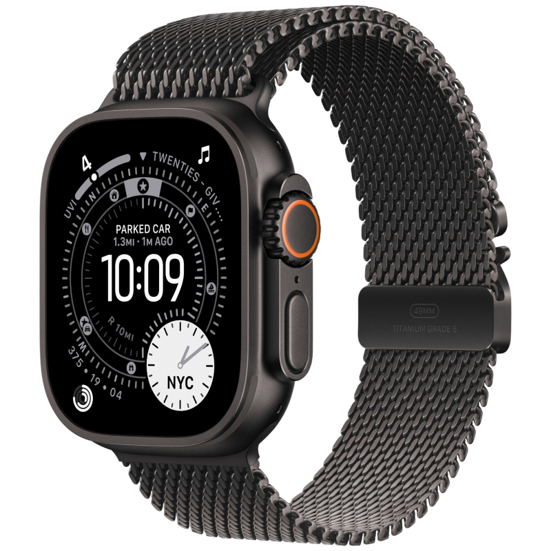 Умные часы Apple Watch Ultra 3, 49 мм, Black Titanium Milanese Loop Black M