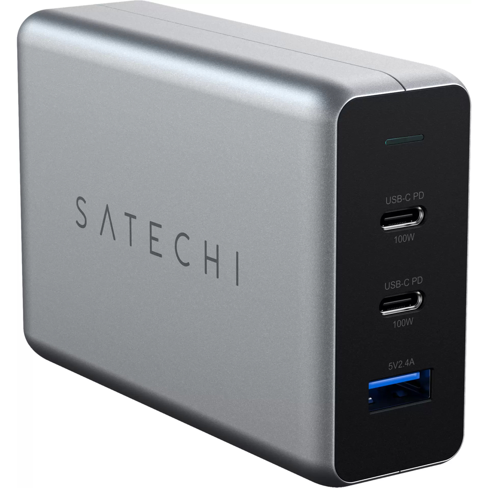 Сетевое зарядное устройство Satechi Compact Charger с технологией GaN Power. Порты: USB Type-C 100 В