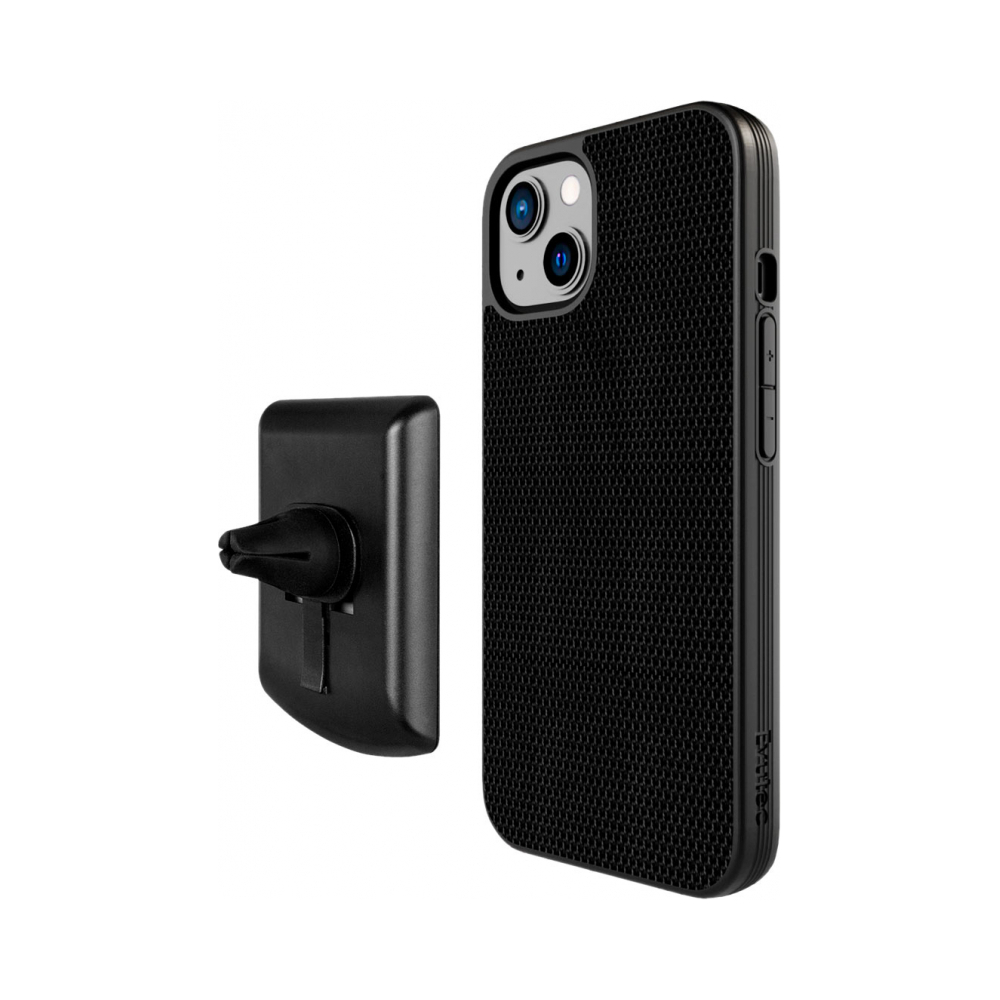 Чехол Evutec Aergo Series с баллистическим нейлоном для iPhone 13,магнитный автодержатель AFIXчерный