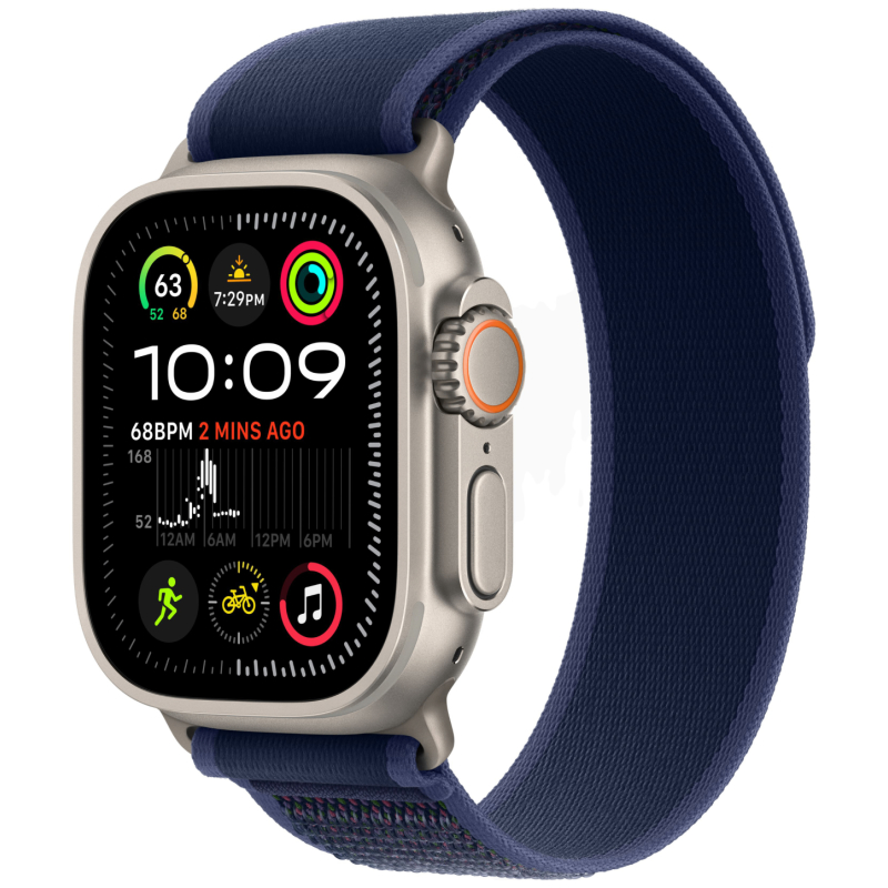 Apple Watch Ultra 2 GPS + Cellular, 49 мм, корпус из бежевого титана, ремешок Trail голубого цвета Apple Watch Ultra 2 GPS + Cellular, 49 мм, корпус из бежевого титана, ремешок Trail голубого цвета