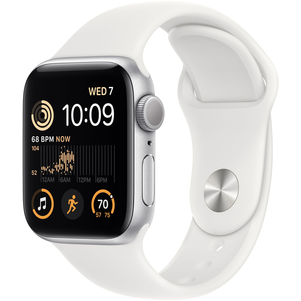 Часы Apple Watch SE 2022 GPS 40мм,корпус из алюминия серебро + ремешок Белый