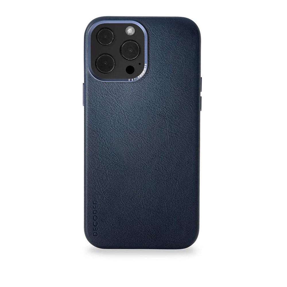Чехол Decoded Leather Backcover - MagSafe для iPhone 13 Pro Max, кожа, синий