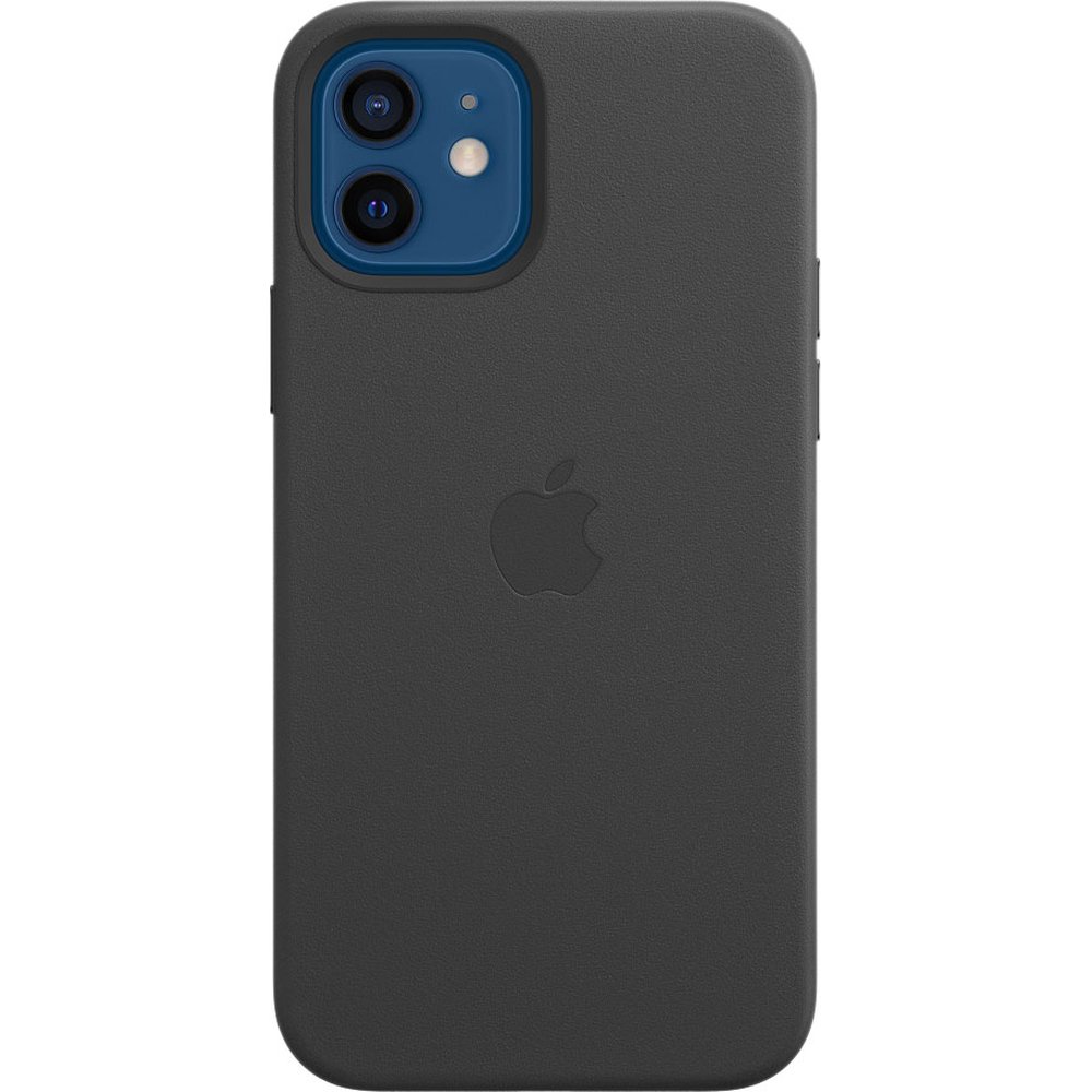 Чехол Apple MagSafe для iPhone 12/12 Pro, кожа, чёрный