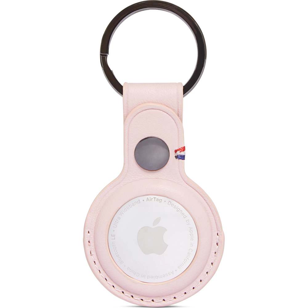 Чехол Decoded Leather Keychain для Apple AirTag, кожа, розовый