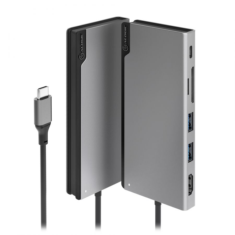 Адаптер ALOGIC USB-C Dock UNI with Power Delivery, серый космос