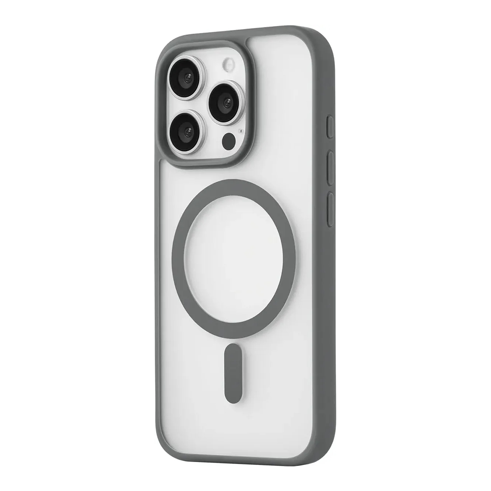 Чехол защитный uBear Cloud Mag Case iPhone 16 Pro, силк-тач, серый