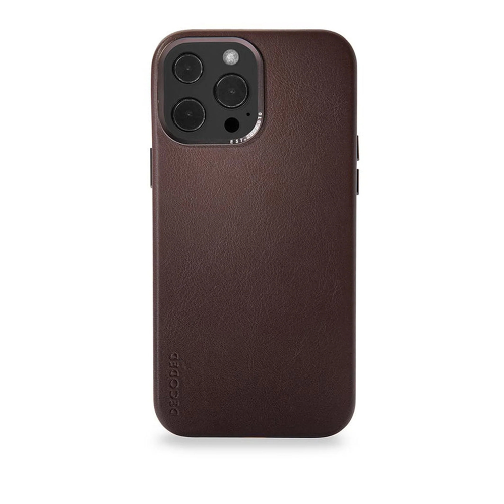 Чехол Decoded Leather Backcover - MagSafe для iPhone 13 Pro, кожа, коричневый