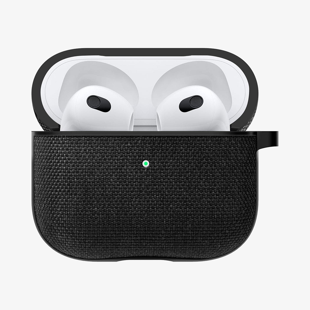  Чехол SPIGEN Urban fit Apple Airpods 3 black пластик/ ткань черный