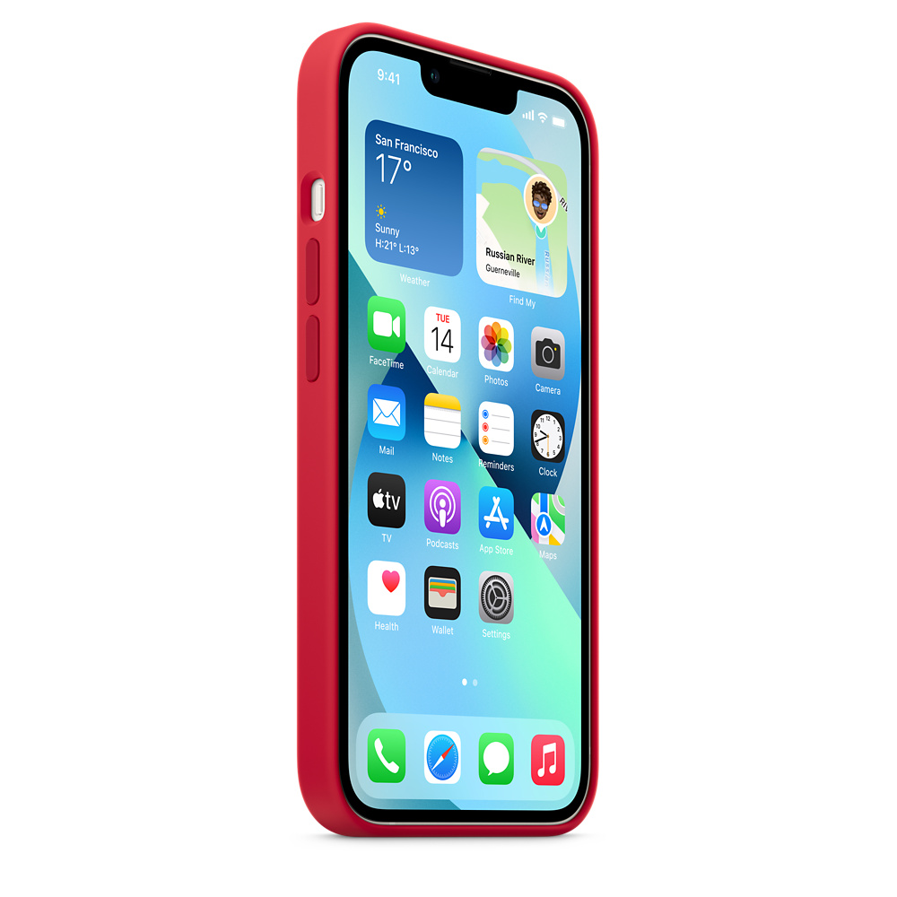 Apple iPhone 13 Silicone Case with MagSafe Marigold Силиконовый чехол MagSafe для IPhone 13 красного