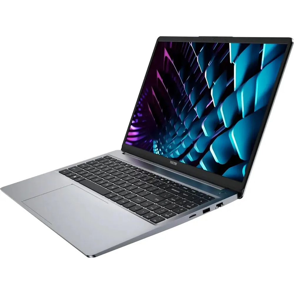 16" Ноутбук Tecno MegaBook K16SDA, AMD Ryzen 5 7430U, RAM 16 ГБ, SSD 512 ГБ, AMD Radeon Graphics, Windows 11 Home, серый (71005000263)