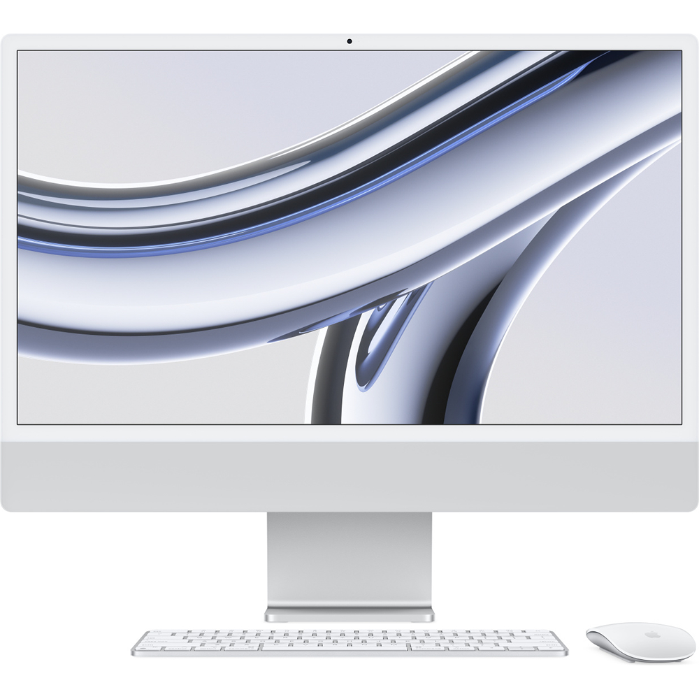 Apple iMac 24" Retina 4,5K, M3 (8C CPU, 10C GPU, 2023), 8 ГБ, 256 ГБ SSD, серебристый