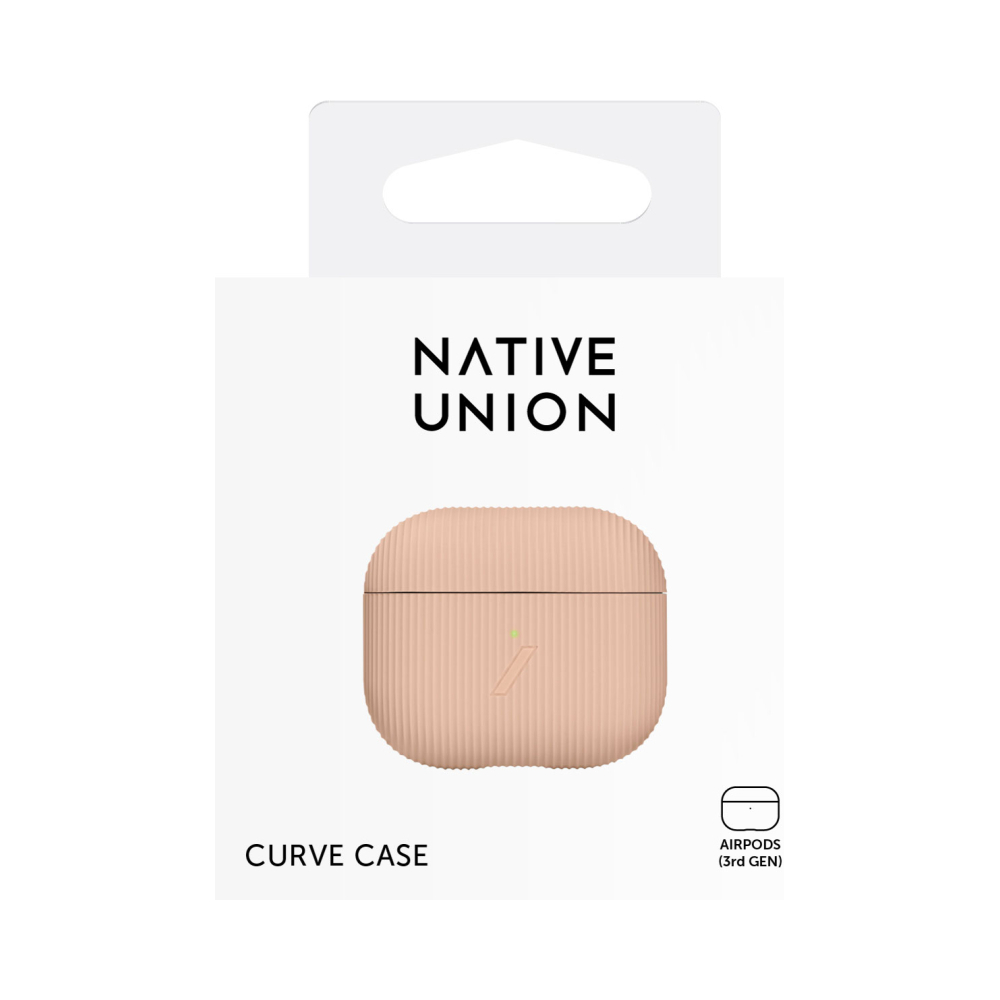 APCSE-CRVE-PCH-V2, CURVE CASE чехол защитный для AIRPODS 3, цвет: персиковый
