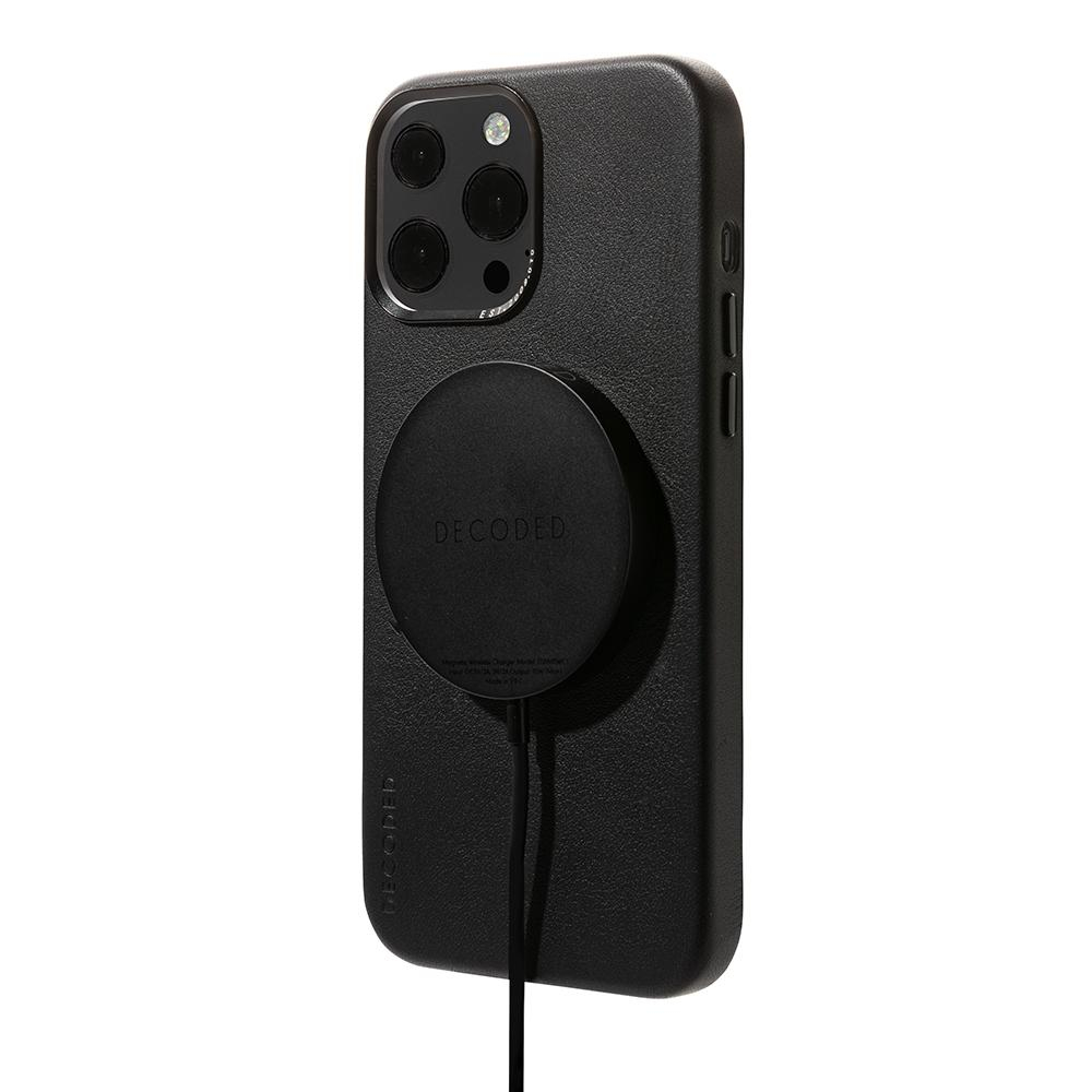 Чехол Decoded Leather Backcover - MagSafe для iPhone 13 Pro, кожа, черный