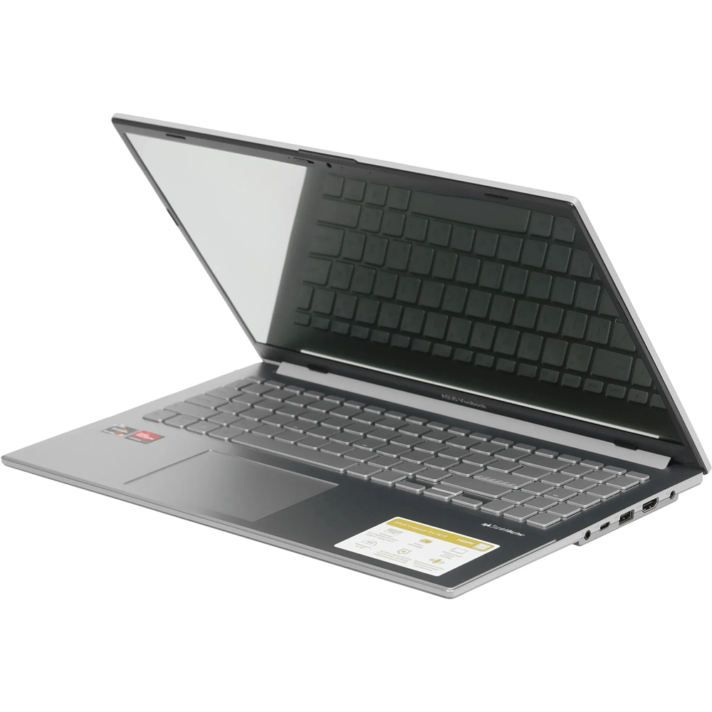 15.6" Ноутбук ASUS Vivobook Go 15, AMD Ryzen 5 40, RAM 8 ГБ, SSD 512 ГБ, Windows 11 Pro, серебристый (90NB0ZR1-M07450)