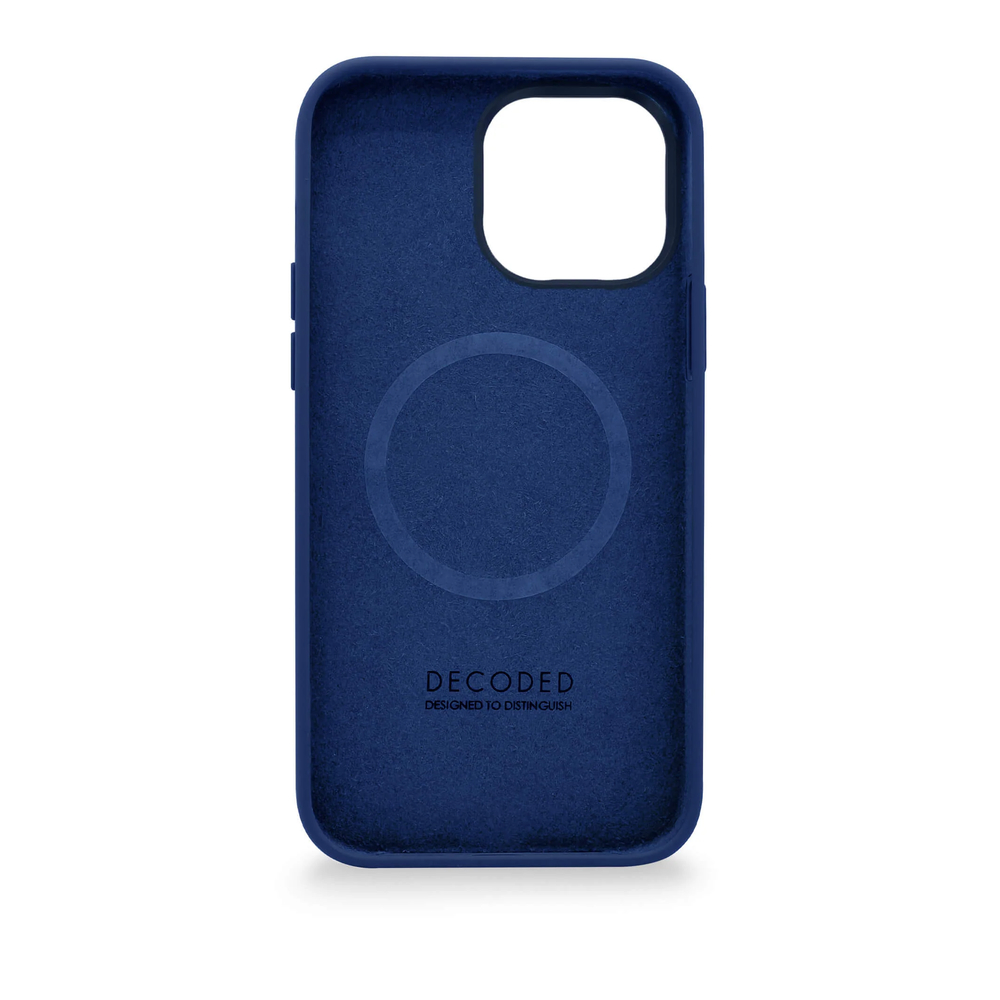 Чехол Decoded Silicone Back Cover Navy Peony для iPhone 14 Pro, силикон, синий