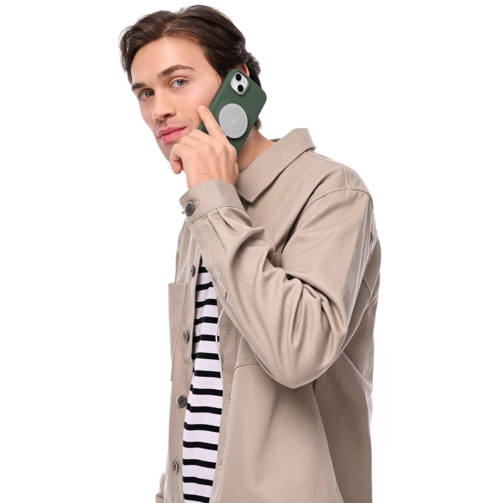 Чехол защитный Touch Mag Case, iPhone 14 Plus, силикон , софт-тач, зелёный