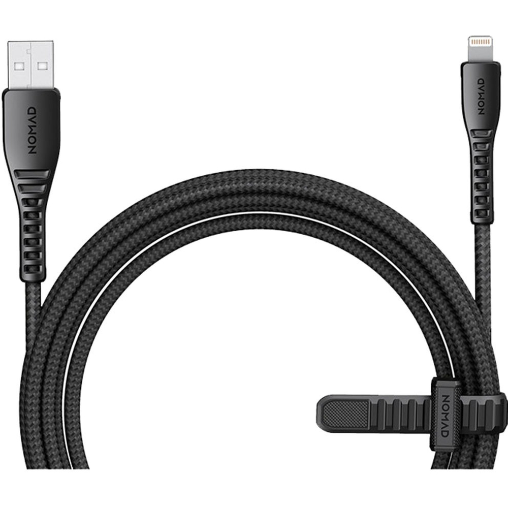 Кабель Nomad Lightning to USB, материал кевлар, длина 1,5 м. Цвет чёрный.