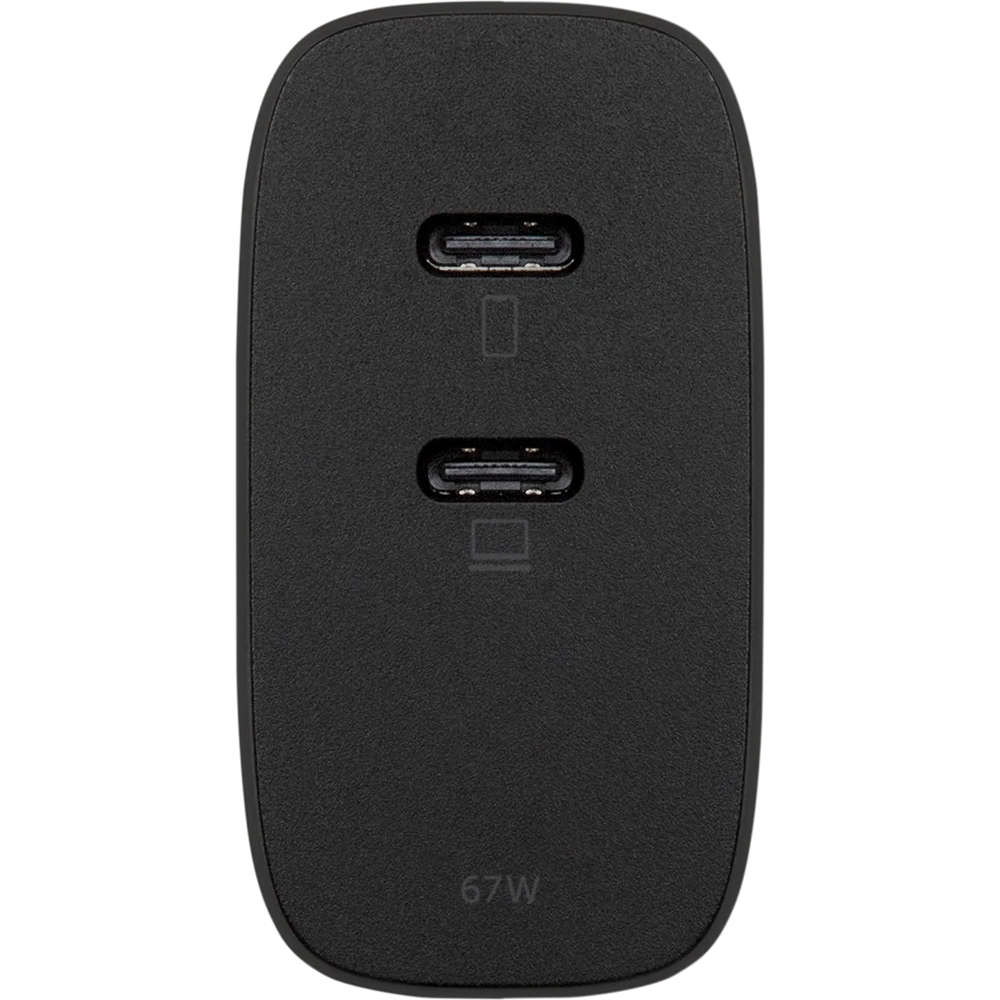 FAST-PD67-BLK-INT FAST GAN CHARGER PD 67WBLACK-INTL, СЗУ 67W,  разъёмы 2 USB-C . Цвет: чёрный