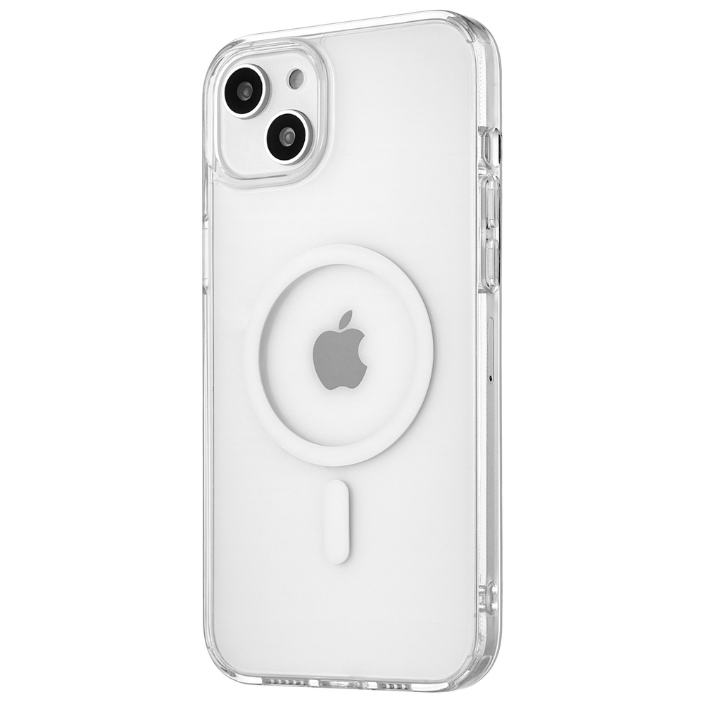 Чехол защитный Real Mag Case , iPhone 14, усиленный, прозр.